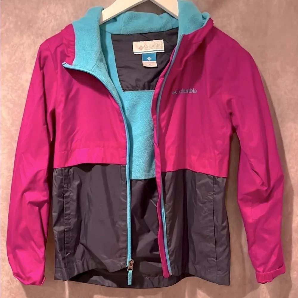 Columbia Kids' Fuchsia and Navy windbreaker size medium